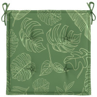 Produktbild för Stolsdynor 2 st bladmönster 40x40x4 cm tyg