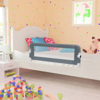 Produktbild för Sängskena för barn grå 102x42 cm polyester