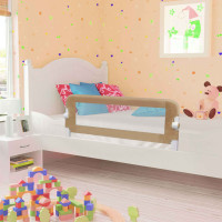 Produktbild för Sängskena för barn taupe 102x42 cm polyester