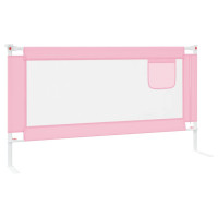 Miniatyr av produktbild för Sängskena för barn rosa 160x25 cm tyg