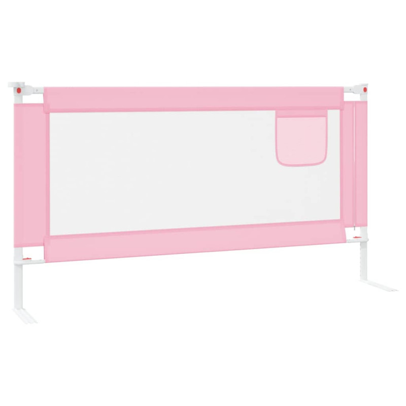Produktbild för Sängskena för barn rosa 160x25 cm tyg