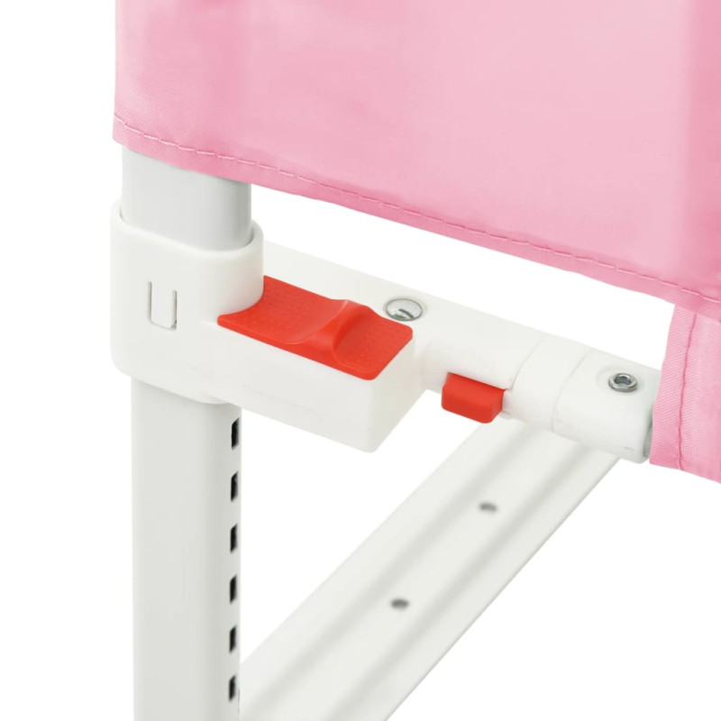 Produktbild för Sängskena för barn rosa 160x25 cm tyg