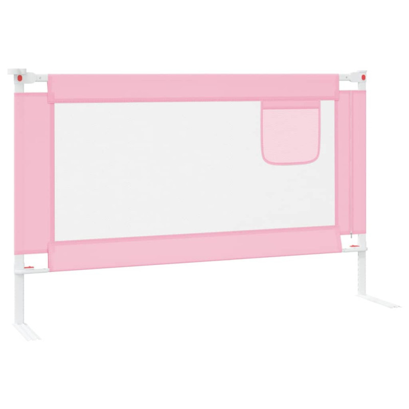Produktbild för Sängskena för barn rosa 120x25 cm tyg