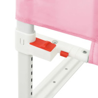 Miniatyr av produktbild för Sängskena för barn rosa 120x25 cm tyg