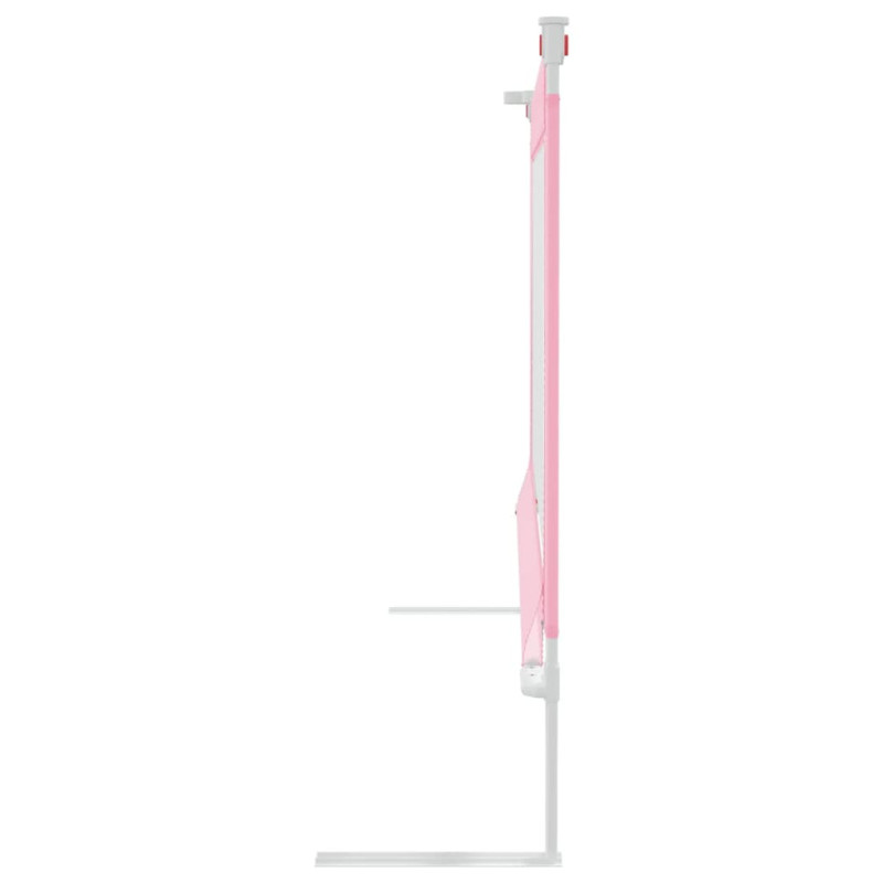 Produktbild för Sängskena för barn rosa 150x25 cm tyg