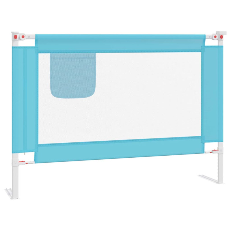 Produktbild för Sängskena för barn blå 90x25 cm tyg