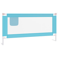 Produktbild för Sängskena för barn blå 180x25 cm tyg