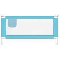 Produktbild för Sängskena för barn blå 180x25 cm tyg