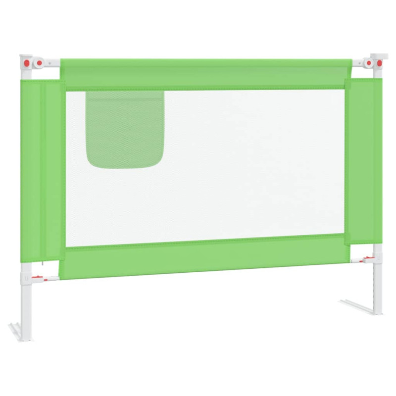 Produktbild för Sängskena för barn grön 90x25 cm tyg