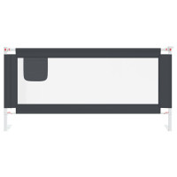 Miniatyr av produktbild för Sängskena för barn mörkgrå 190x25 cm tyg