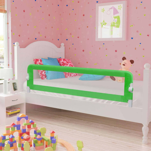 vidaXL Sängskena för barn grön 120x42 cm polyester