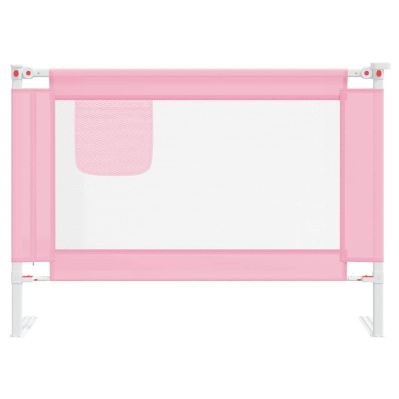 Produktbild för Sängskena för barn rosa 90x25 cm tyg