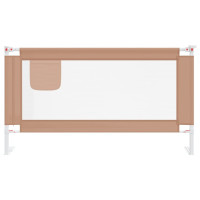 Produktbild för Sängskena för barn taupe 150x25 cm tyg