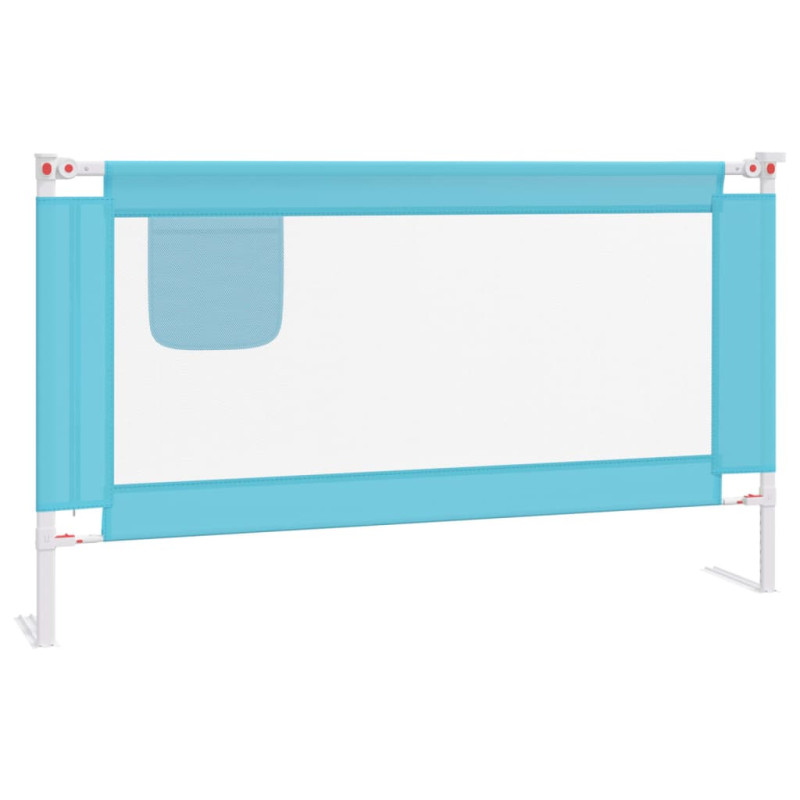 Produktbild för Sängskena för barn blå 140x25 cm tyg