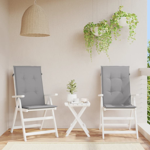 vidaXL Stolsdynor 2 st grå 120x50x3 cm tyg - Övrigt inom utemöbler