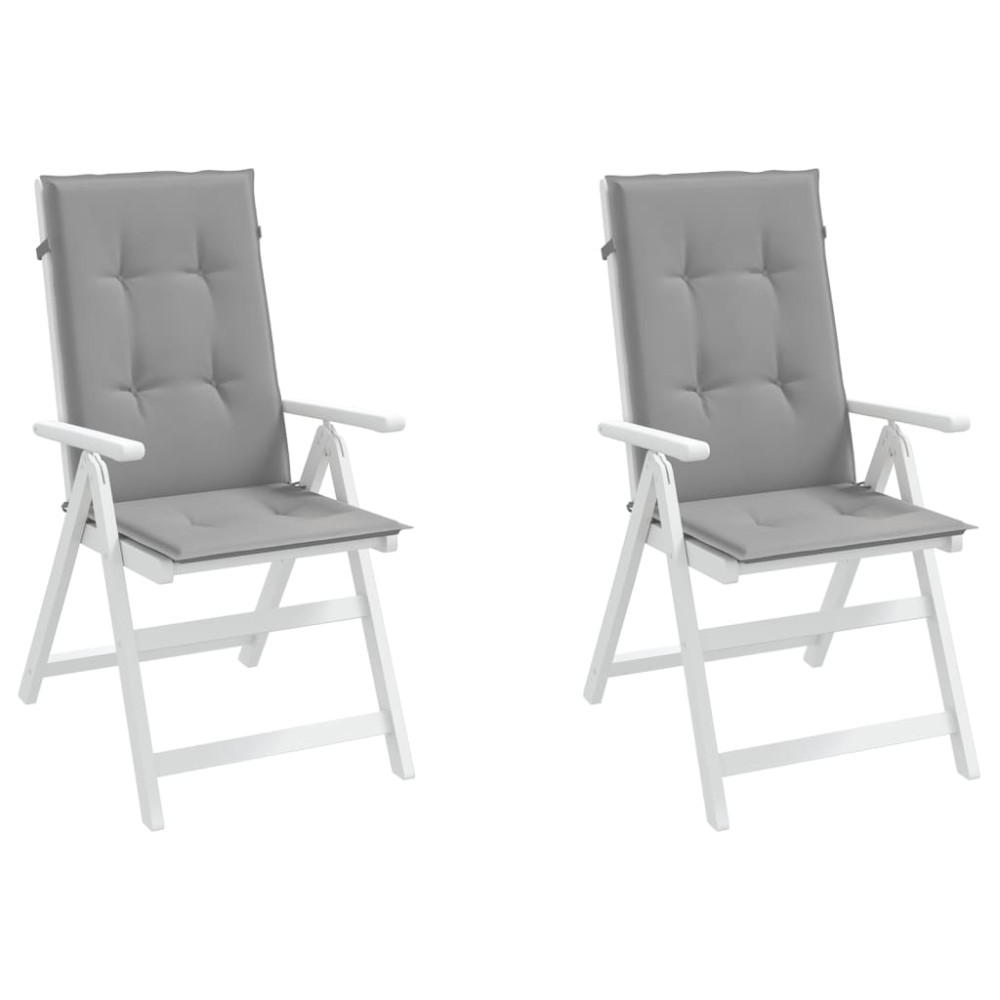 Produktbild för Stolsdynor 2 st grå 120x50x3 cm tyg