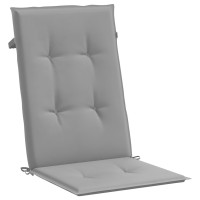 Produktbild för Stolsdynor 2 st grå 120x50x3 cm tyg