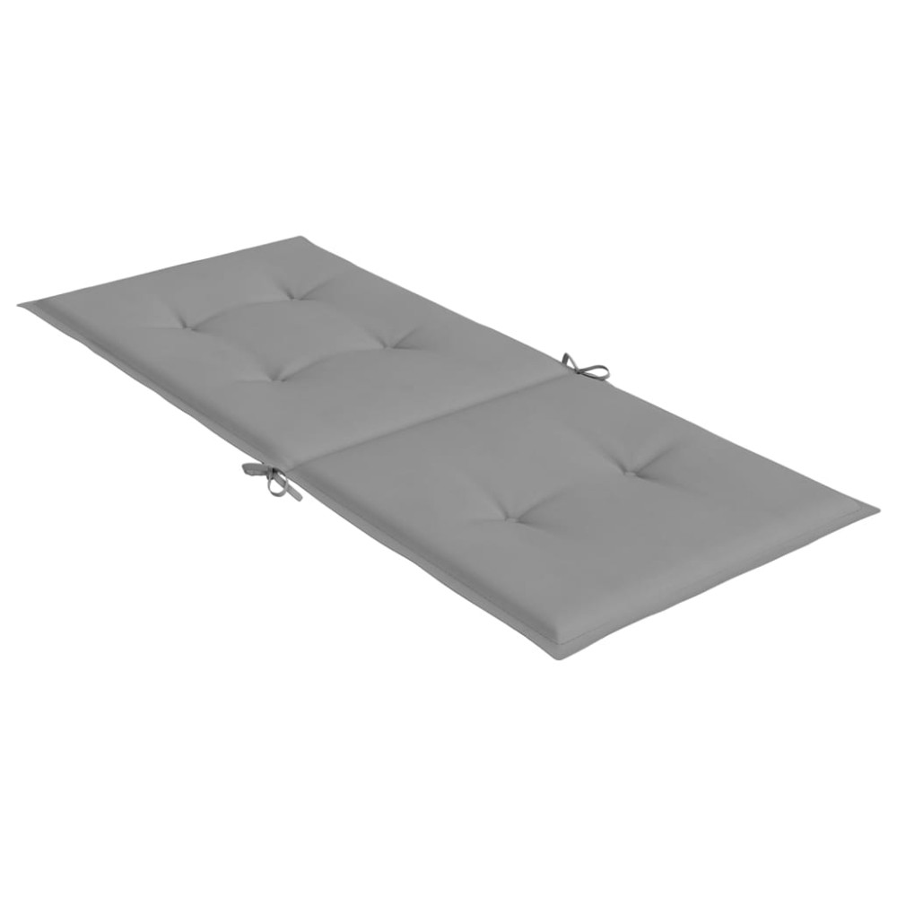 Produktbild för Stolsdynor 2 st grå 120x50x3 cm tyg