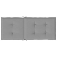 Produktbild för Stolsdynor 2 st grå 120x50x3 cm tyg