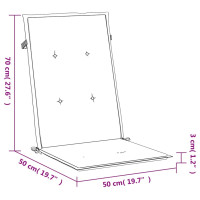 Produktbild för Stolsdynor 2 st grå 120x50x3 cm tyg