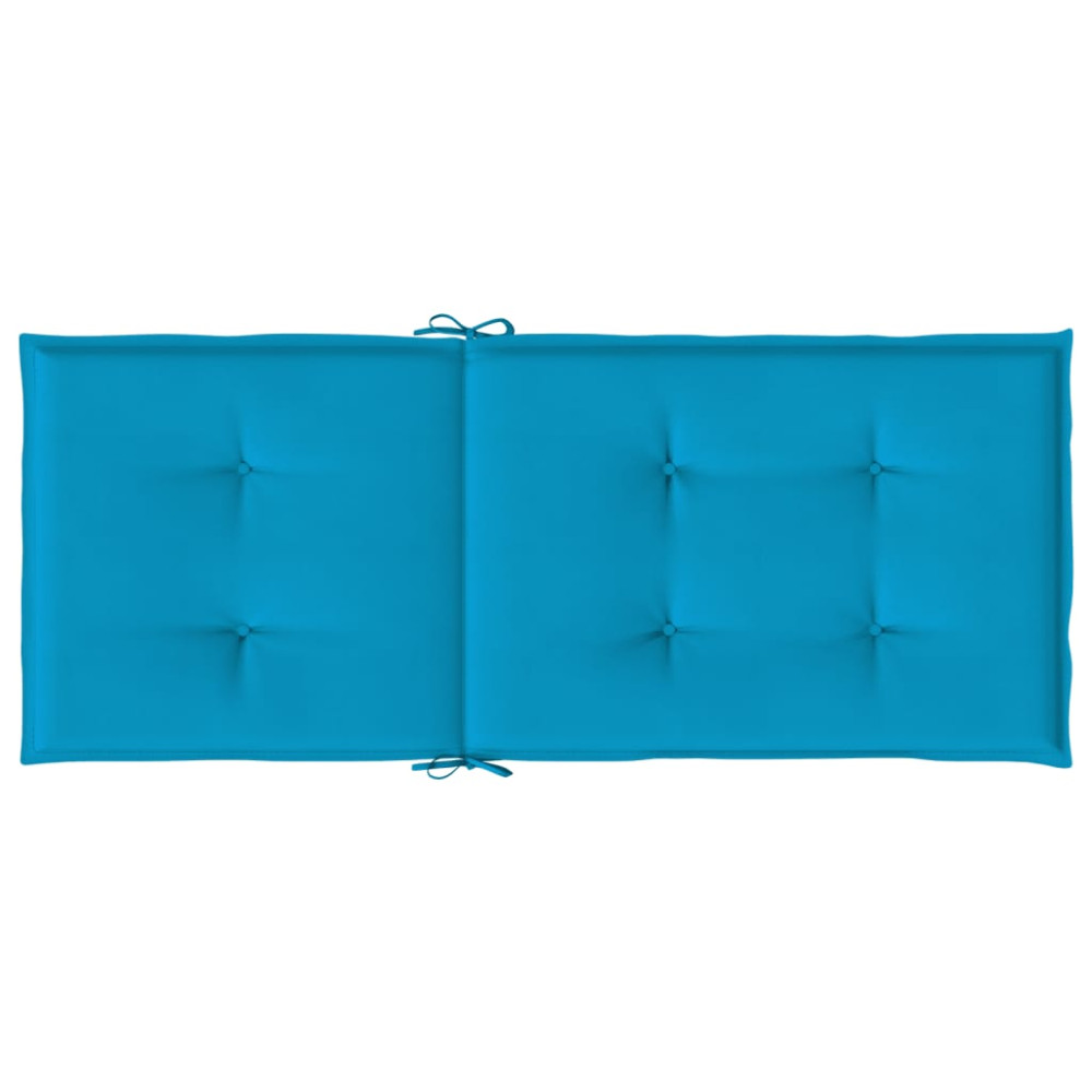 Produktbild för Stolsdynor 2 st blå 120x50x3 cm tyg