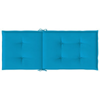 Produktbild för Stolsdynor 2 st blå 120x50x3 cm tyg