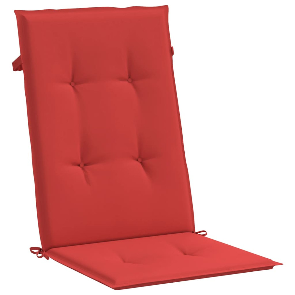 Produktbild för Stolsdynor 2 st röd 120x50x3 cm tyg