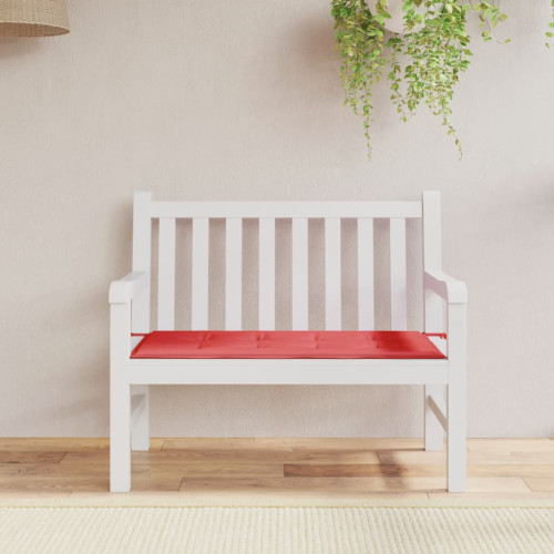 vidaXL Bänkdyna för trädgården röd 120x50x4 cm oxfordtyg