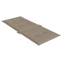 Produktbild för Stolsdynor 4 st taupe 120x50x3 cm tyg