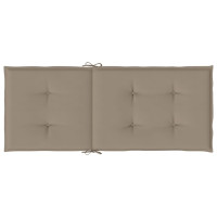 Produktbild för Stolsdynor 2 st taupe 120x50x3 cm tyg