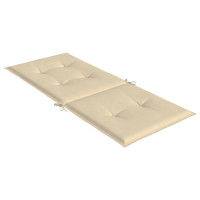 Produktbild för Stolsdynor 4 st beige 120x50x3 cm tyg