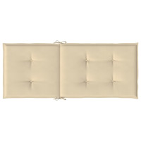 Produktbild för Stolsdynor 4 st beige 120x50x3 cm tyg