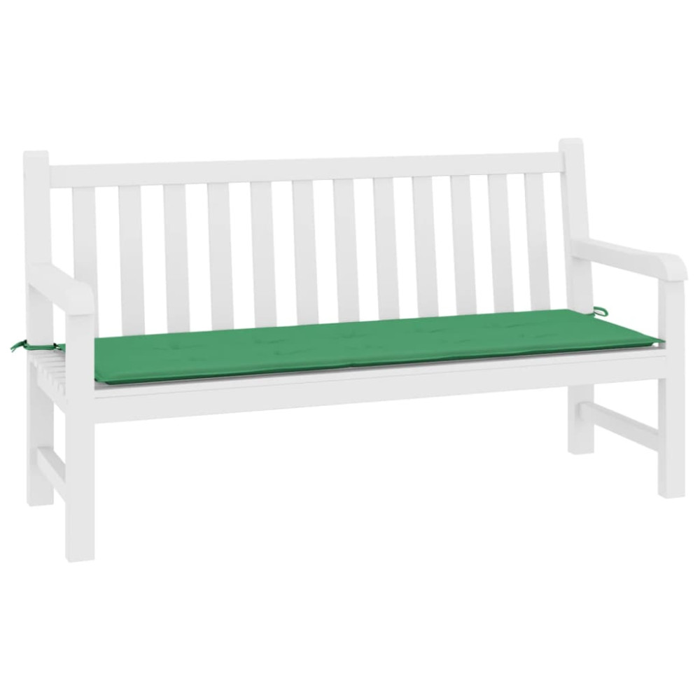 Produktbild för Bänkdyna för trädgården grön 200x50x3 cm oxfordtyg
