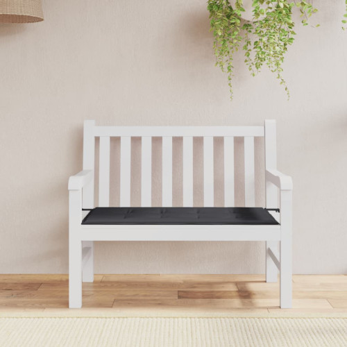 vidaXL Bänkdyna för trädgården svart 100x50x4 cm oxfordtyg