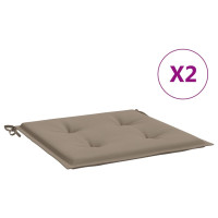 Produktbild för Stolsdynor 2 st taupe 50x50x4 cm oxfordtyg
