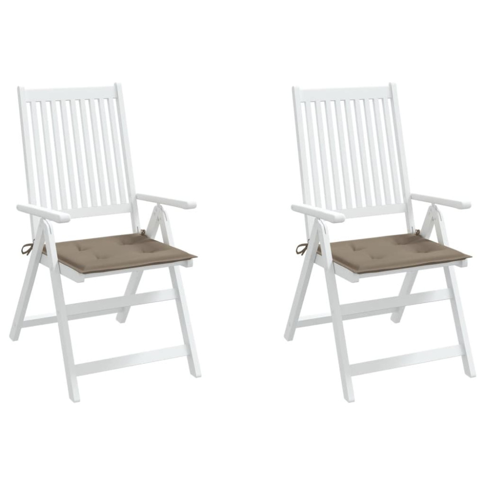 Produktbild för Stolsdynor 2 st taupe 50x50x4 cm oxfordtyg