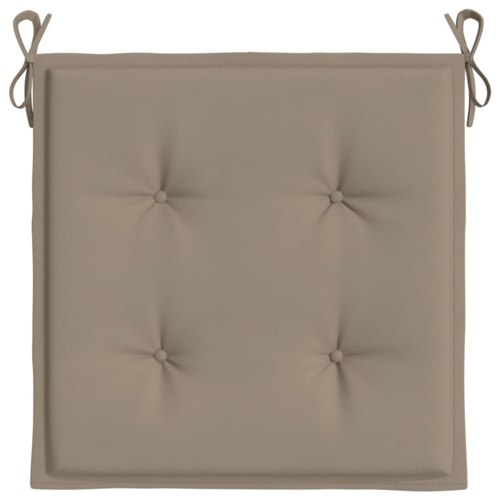 Produktbild för Stolsdynor 2 st taupe 50x50x4 cm oxfordtyg