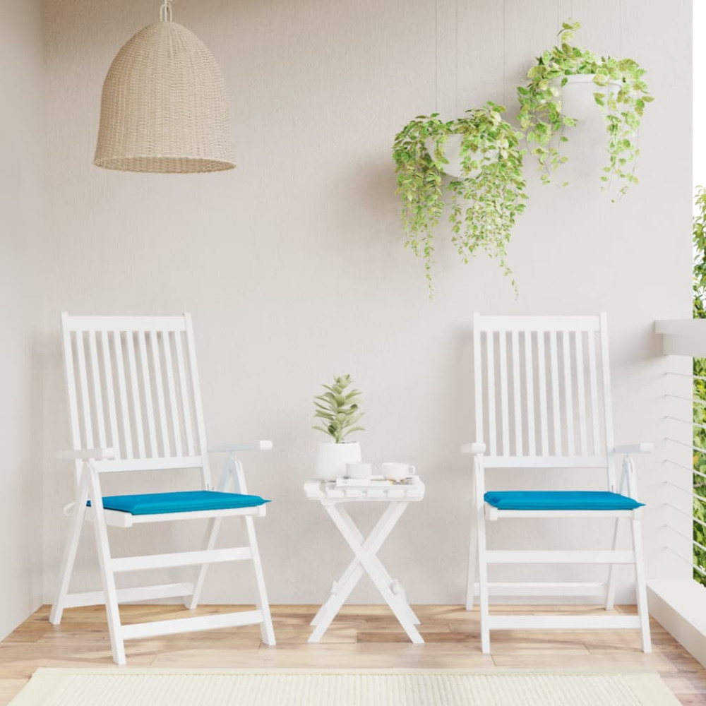 Produktbild för Stolsdynor 2 st blå 50x50x4 cm oxfordtyg