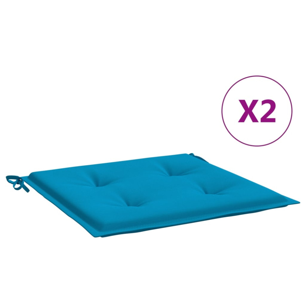 Produktbild för Stolsdynor 2 st blå 50x50x4 cm oxfordtyg