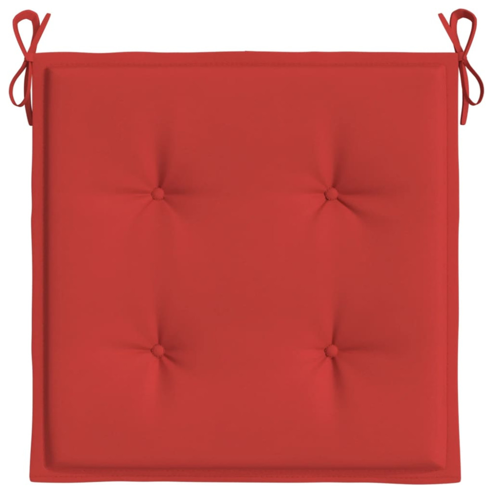 Produktbild för Stolsdynor 2 st röd 50x50x4 cm oxfordtyg