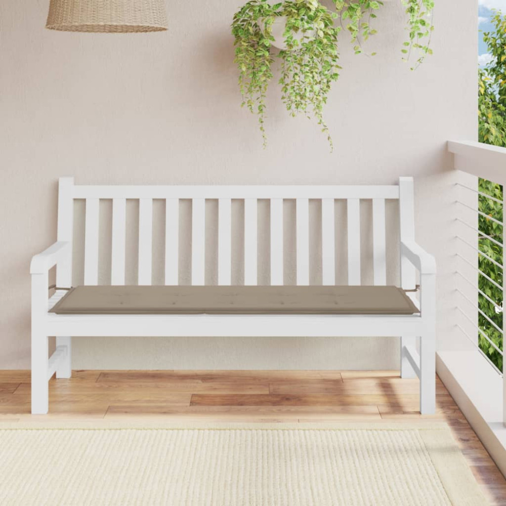 Produktbild för Bänkdyna för trädgården taupe 150x50x3 cm oxfordtyg