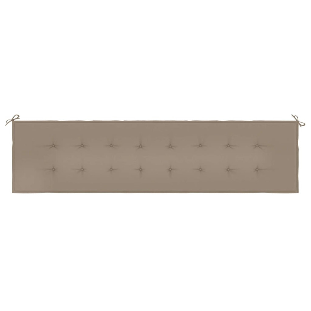 Produktbild för Bänkdyna för trädgården taupe 150x50x3 cm oxfordtyg