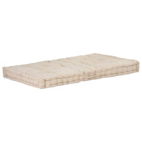 Produktbild för Dyna till pallsoffa bomull 120x80x10 cm beige