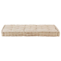 Produktbild för Dyna till pallsoffa bomull 120x80x10 cm beige