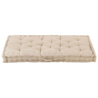 Produktbild för Dyna till pallsoffa bomull 120x80x10 cm beige