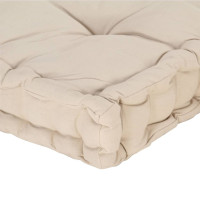 Produktbild för Dyna till pallsoffa bomull 120x80x10 cm beige