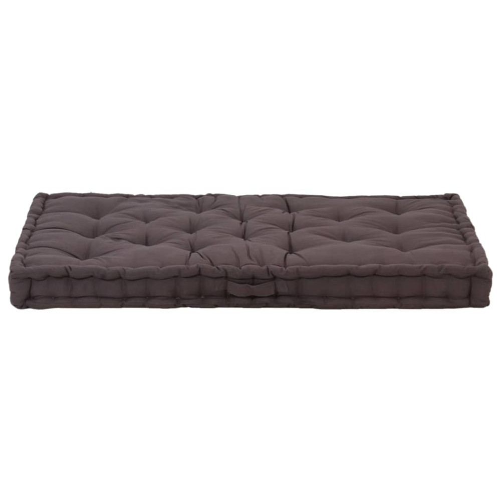 Produktbild för Dyna till pallsoffa bomull 120x80x10 cm antracit