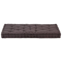Produktbild för Dyna till pallsoffa bomull 120x80x10 cm antracit