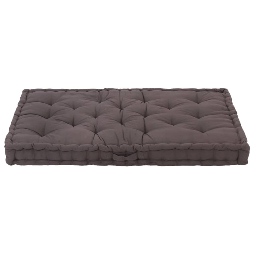 Produktbild för Dyna till pallsoffa bomull 120x80x10 cm antracit