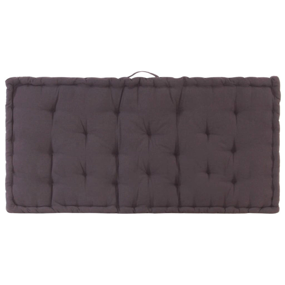 Produktbild för Dyna till pallsoffa bomull 120x80x10 cm antracit